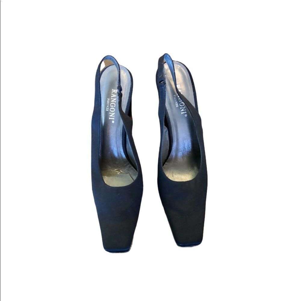 Rangoni Firenza • Black Fabric • sling back heels